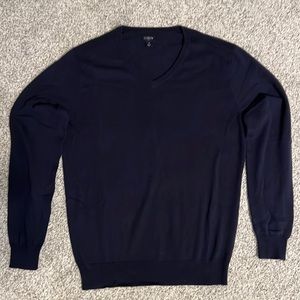 J. Crew Men’s Navy V-Neck Sweater in Slim Fit New W/Out Tags